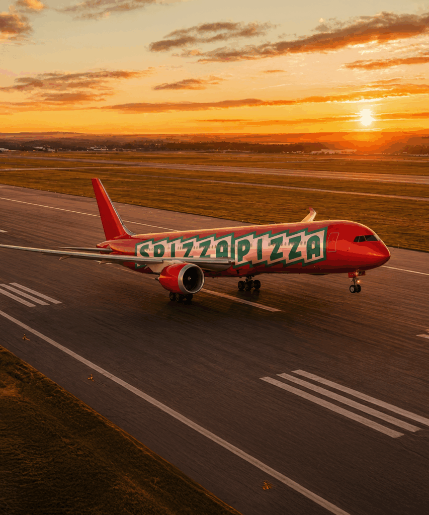 Spizza Pizza Flugzeug